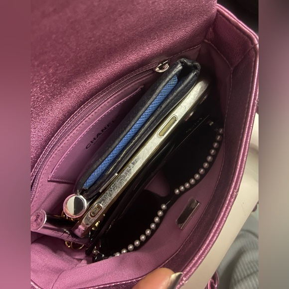 🔥Unique Rare🔥💗💗Chanel Metallic Pink Flap Bag - Picture 14 of 16